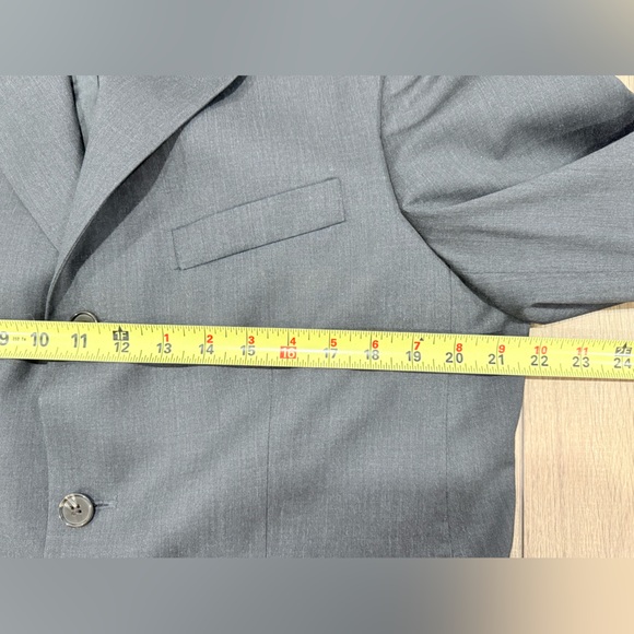 Chaps Ralph Lauren Blazer Men 40R Gray  Pure Wool Made In Canada Vintage - Picture 5 of 8